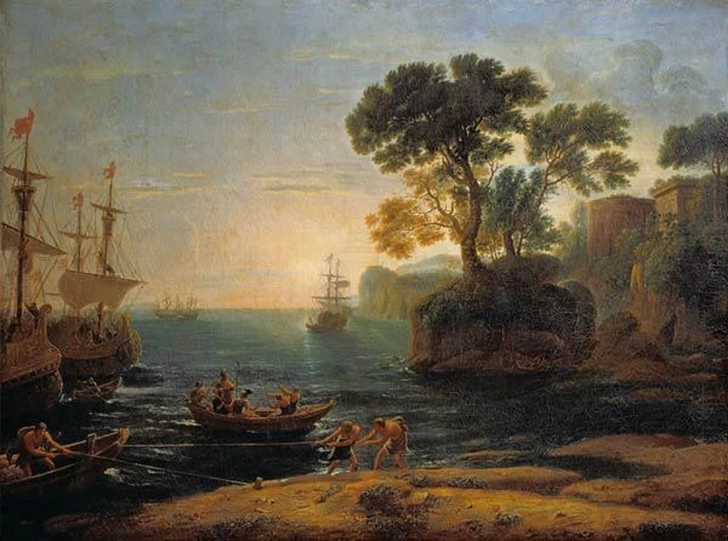 Marina con lo sbarco di Enea nel Lazio - Pushkin Museum